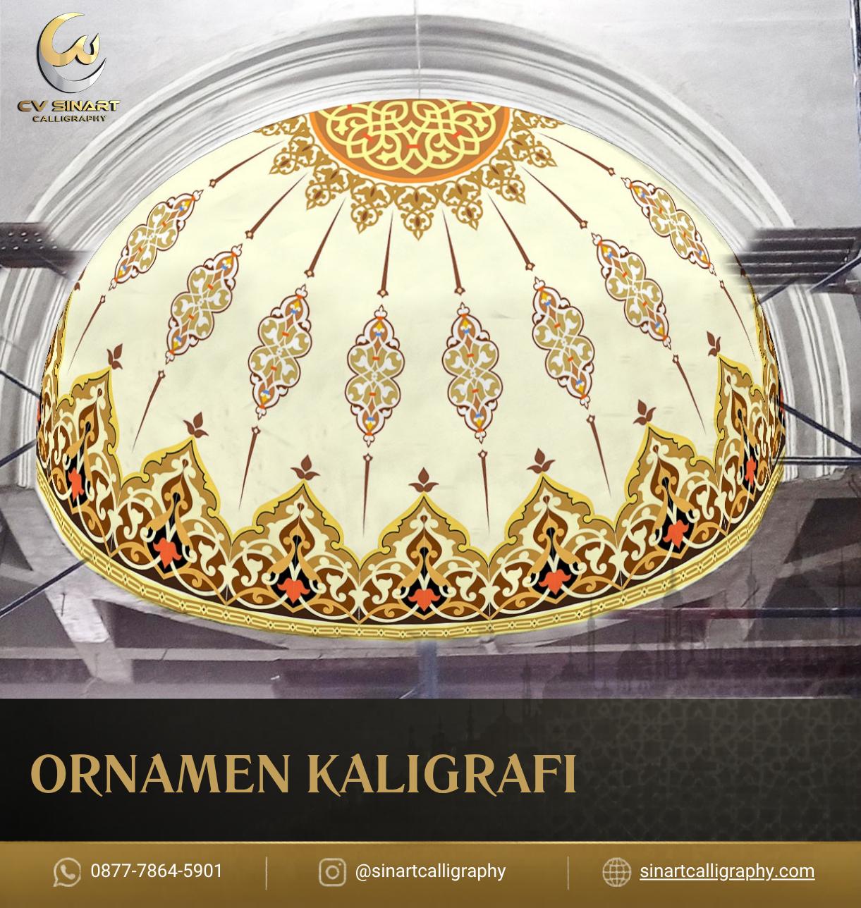 Kaligrafi Dinding & Kubah Masjid